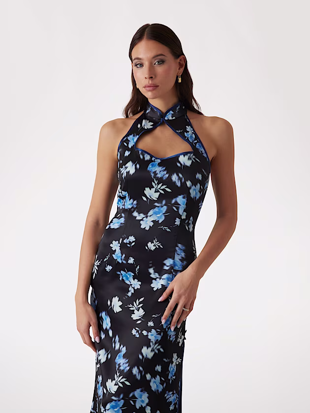 Floral print long dress - GUESS