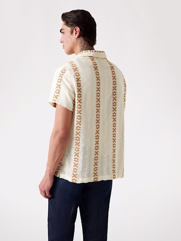 Dobby striped shirt - GUESS