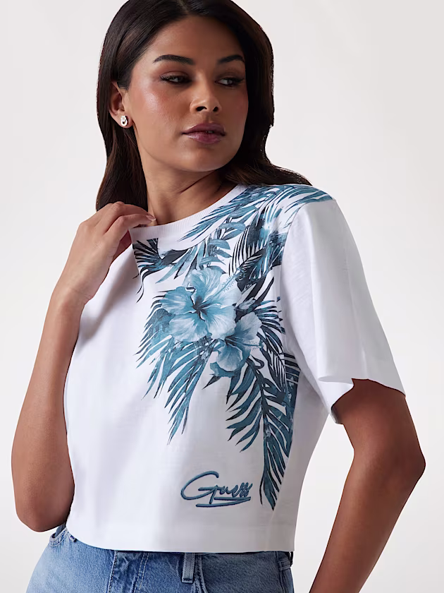 Cropped boxy T-shirt - GUESS