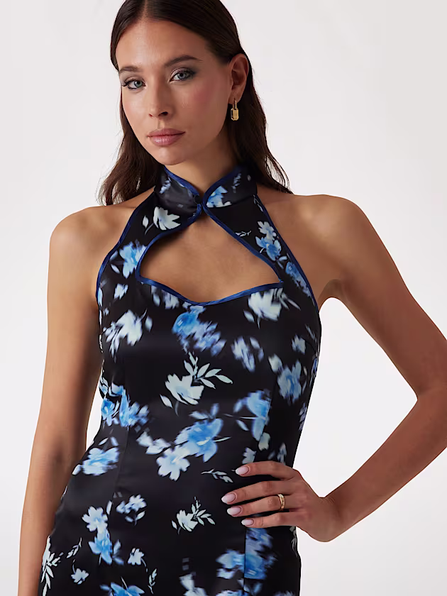 Floral print long dress - GUESS