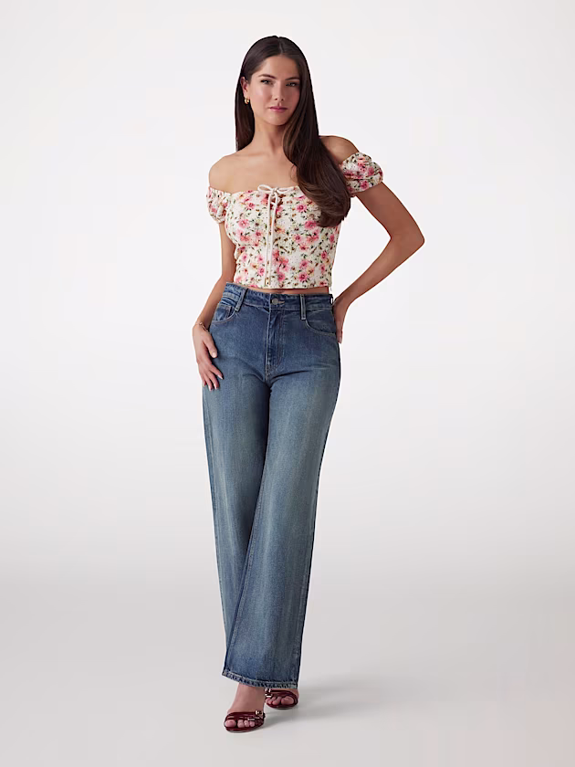 Broderie anglaise crop top - GUESS