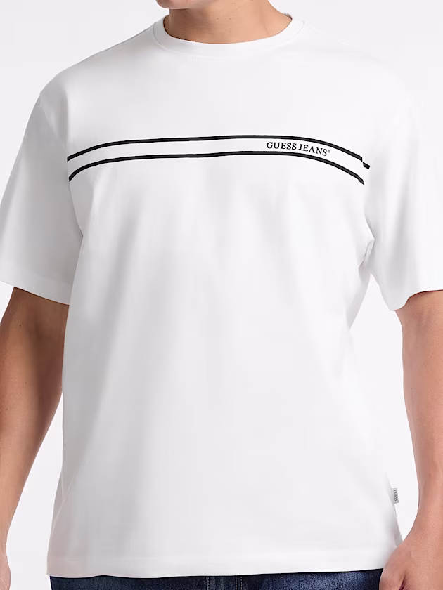 Crewneck Striped Tee - GUESS