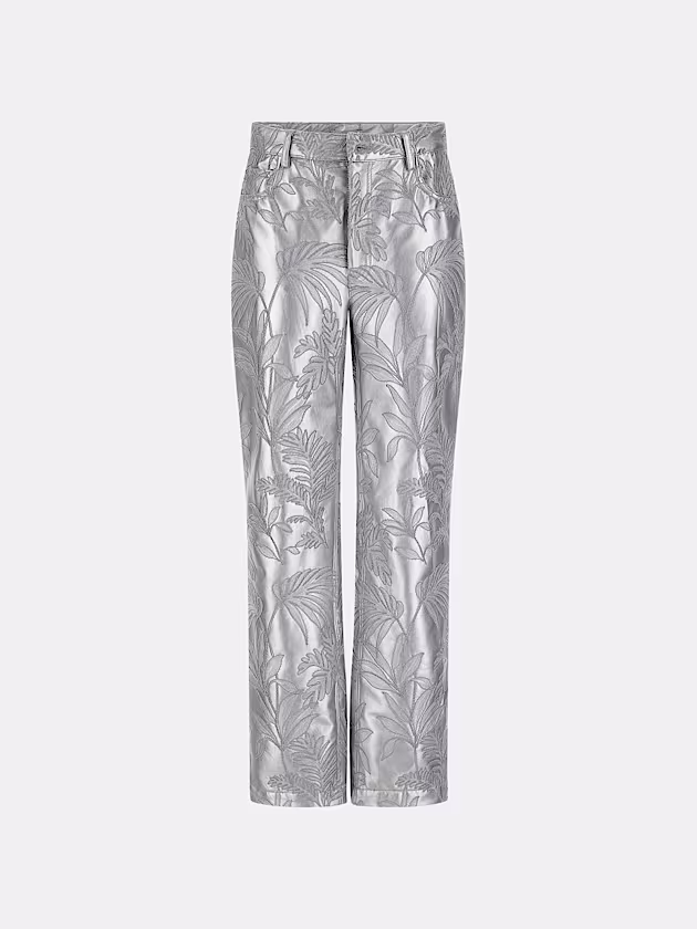 Embroidered faux-leather pants - GUESS