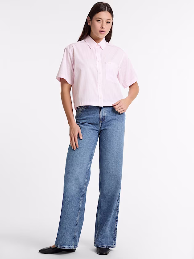 Striped cropped shirt - GUESS