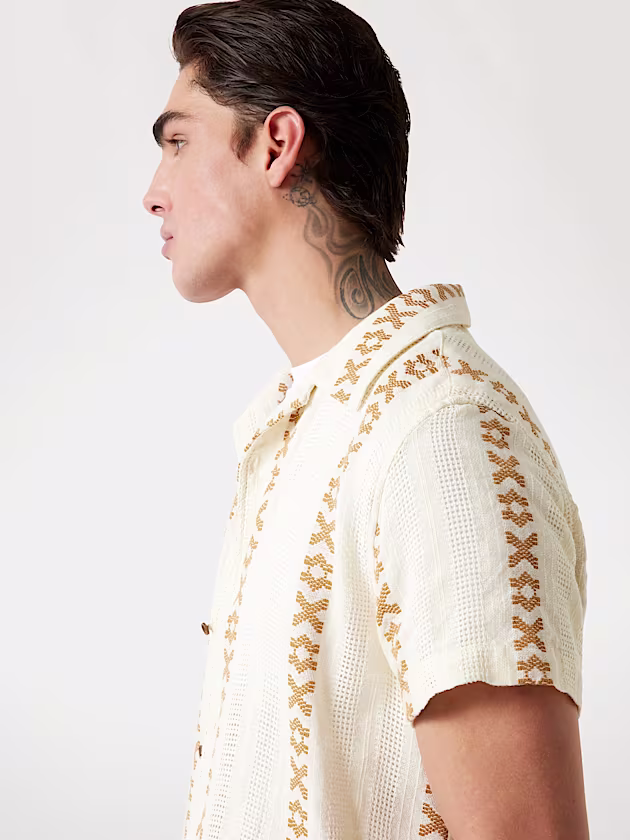 Dobby striped shirt - GUESS