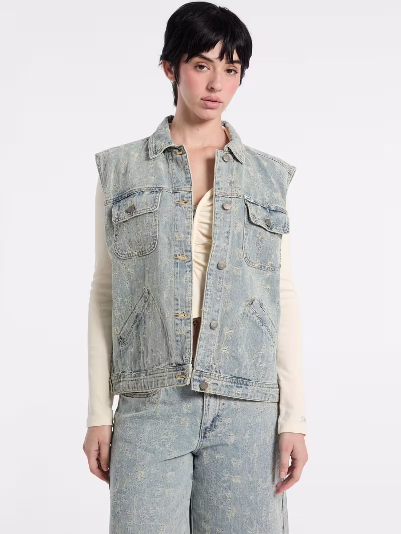 Denim trucker vest - GUESS