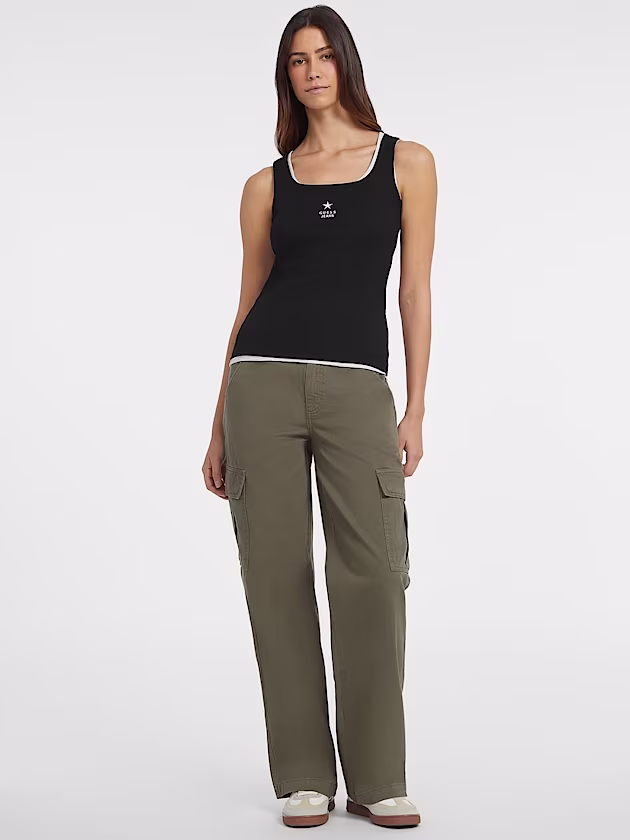 Slim Embroidered Star Tank - GUESS