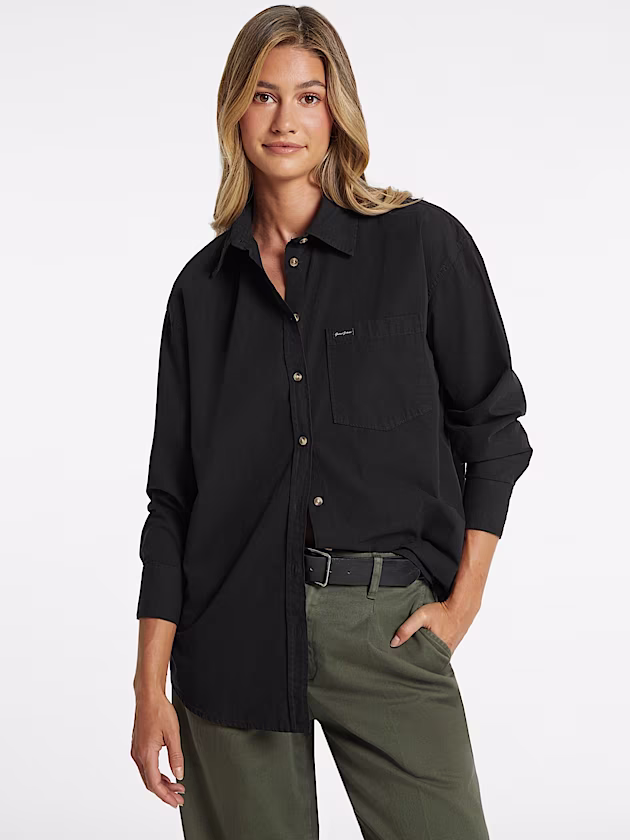 Oversized Long-Sleeve Pocket Shirt - GUESS