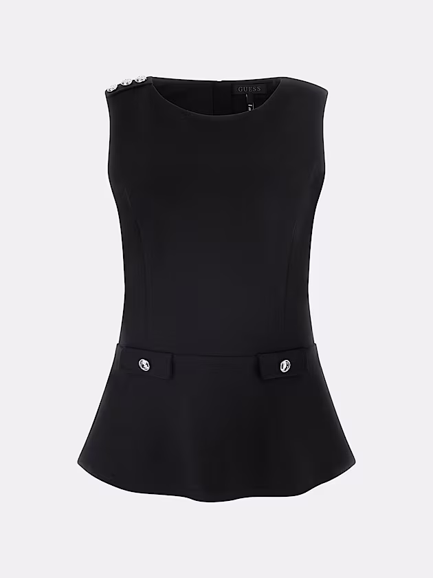 Sleeveless peplum top - GUESS
