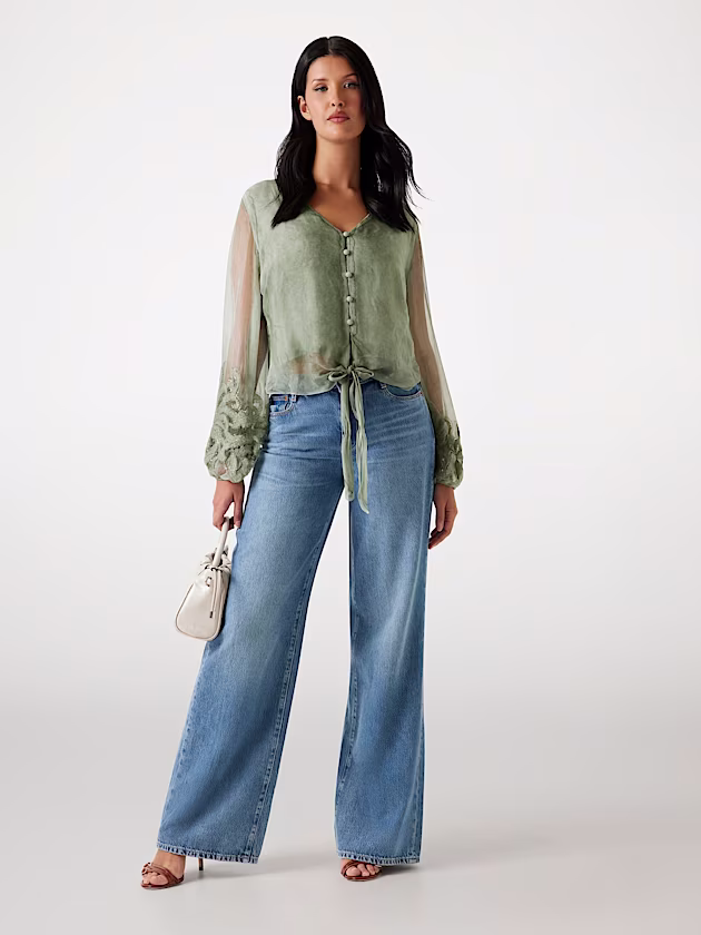 Silk-blend shirt - GUESS