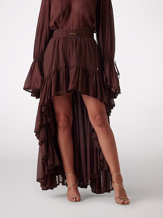 Marciano flounced long skirt - GUESS