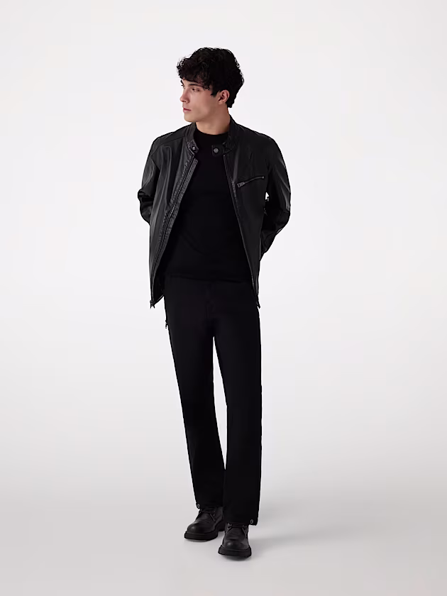 Faux-leather biker jacket - GUESS