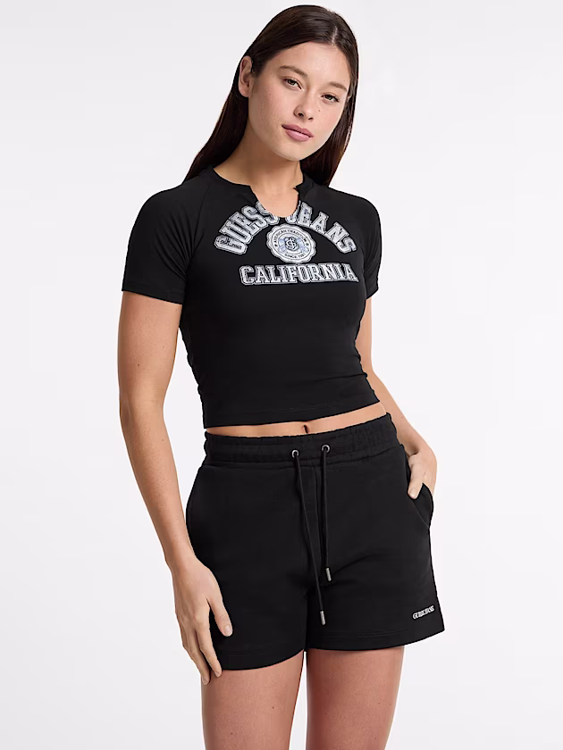 Cropped logo t-shirt - GUESS