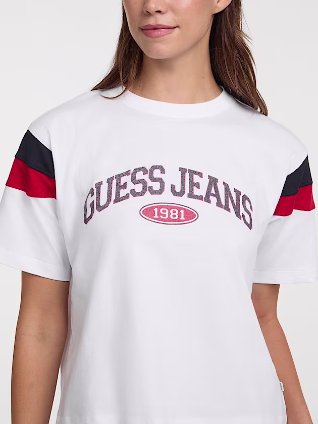 Cropped logo t-shirt - GUESS