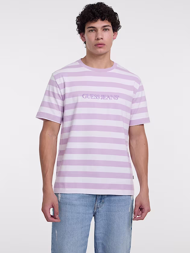 Striped Logo Tee - GUESS