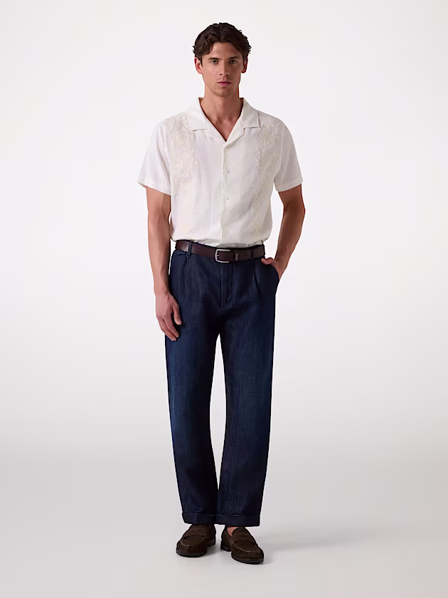 Linen-blend shirt - GUESS