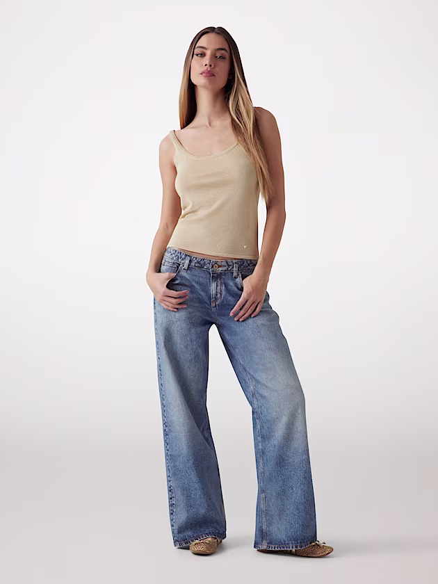 Printed low rise baggy jeans - GUESS