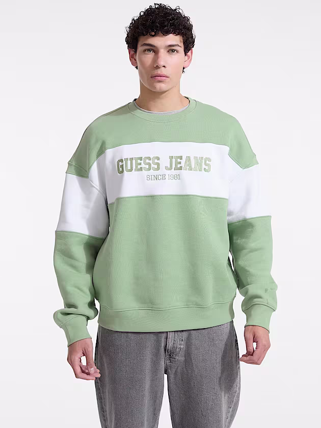 Horizontal Stripe Crewneck Sweatshirt - GUESS