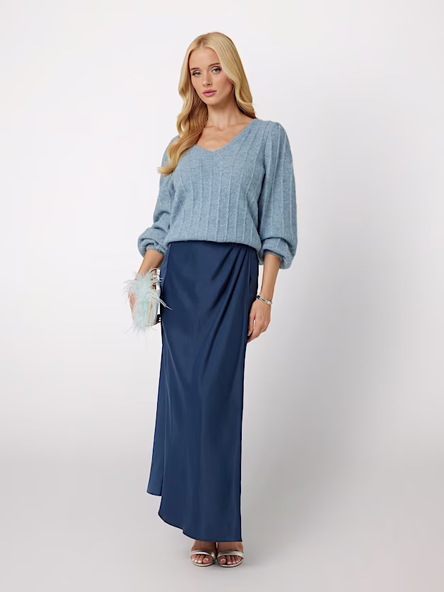 V neck wool blend sweater - GUESS