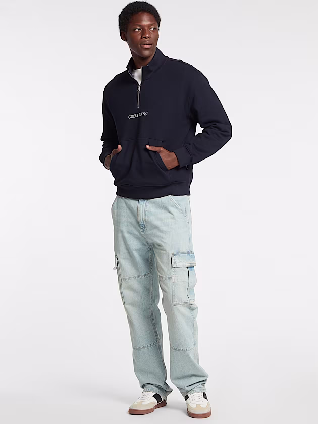 Half-Zip Logo Sweater - GUESS