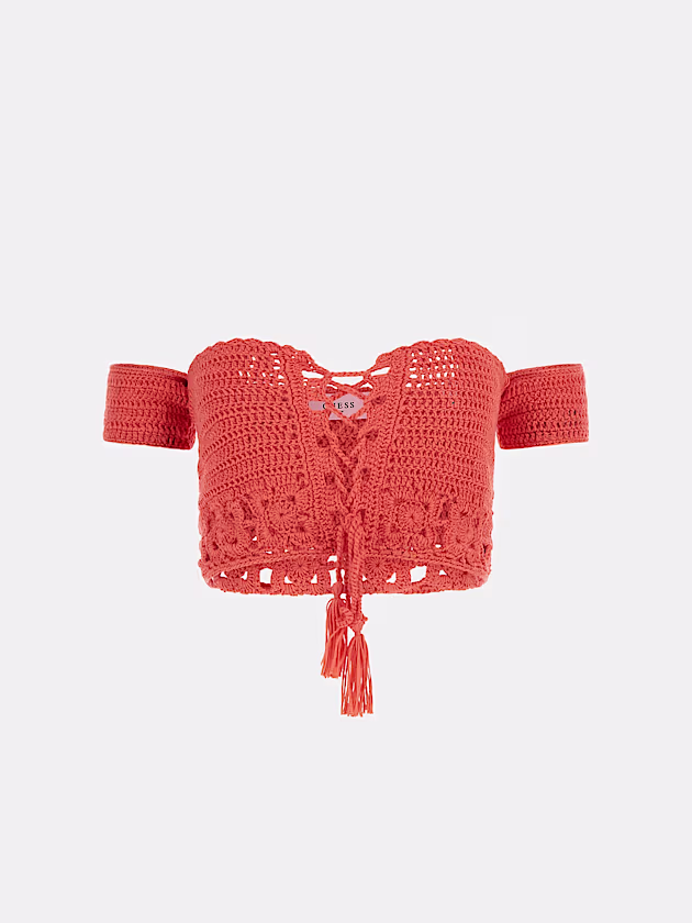 Crocheted crop top - GUESS