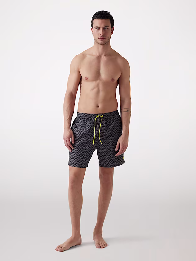 All over logo medium swim trunk - GUESS