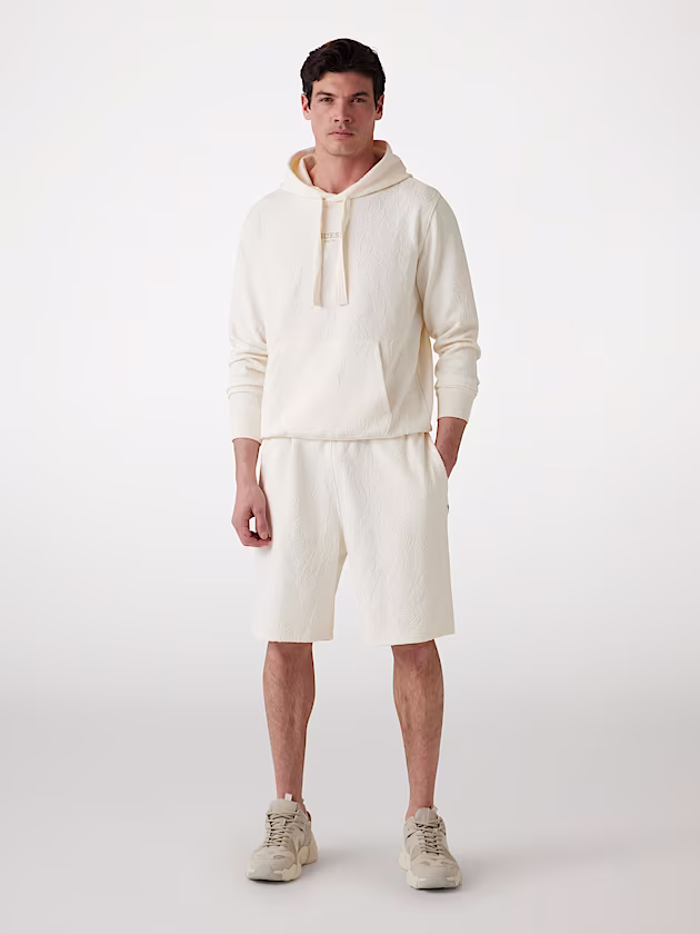 Jacquard logo hoodie sweatshirt - GUESS