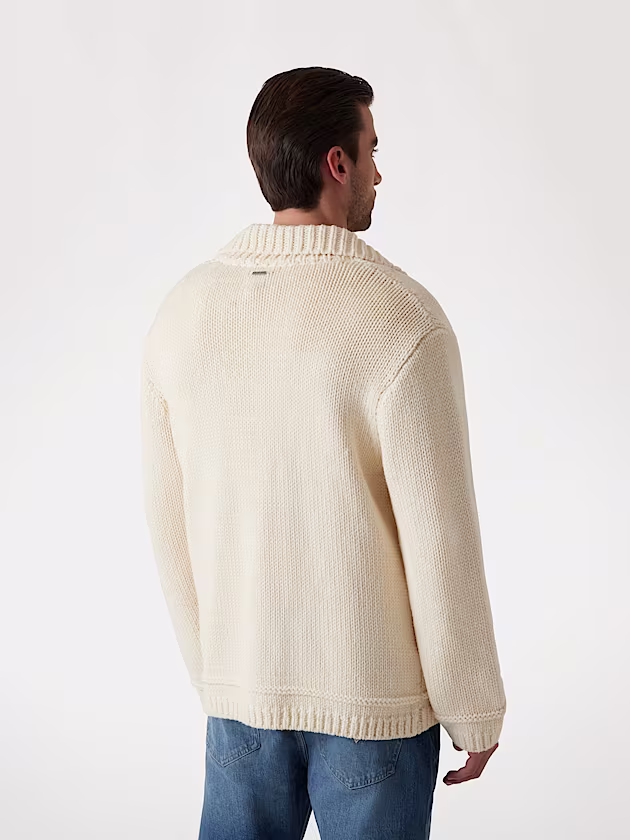 Button-up trucker sweater jacket - GUESS