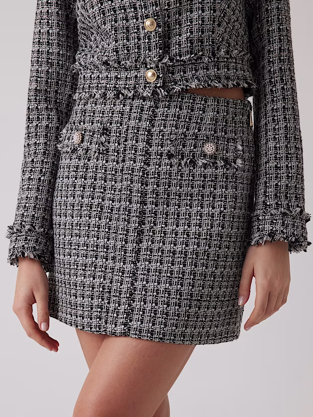 Tweed A-line skirt - GUESS