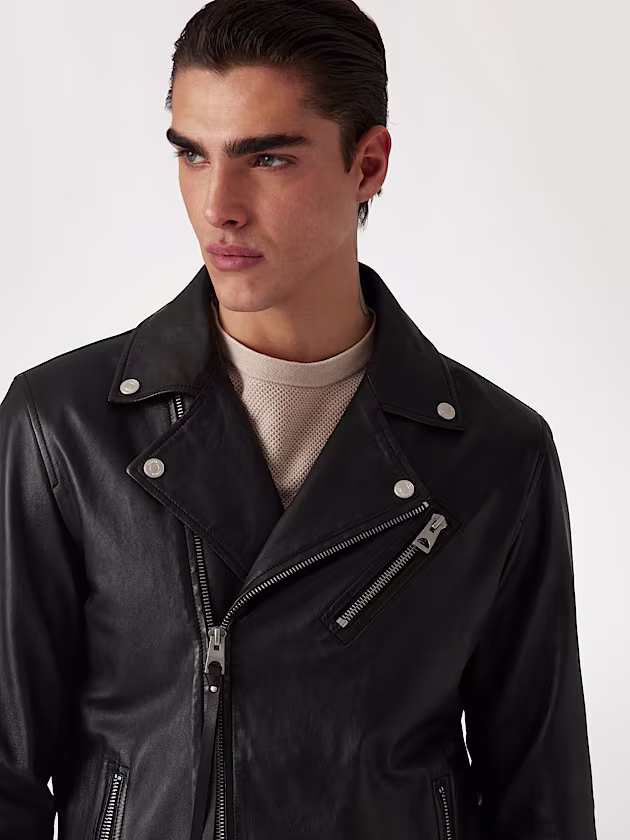Genuine leather jacket - GUESS