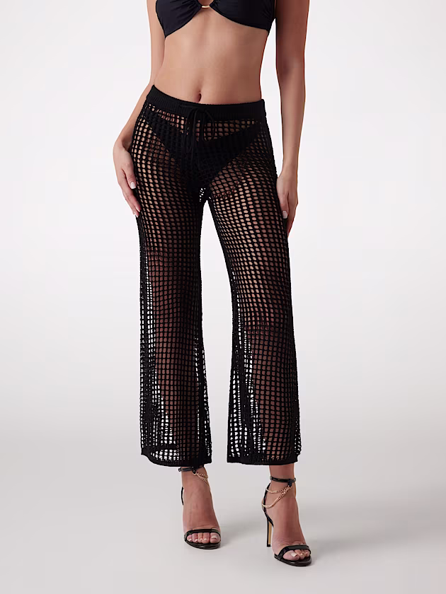 Palazzo-fit crocheted pants - GUESS
