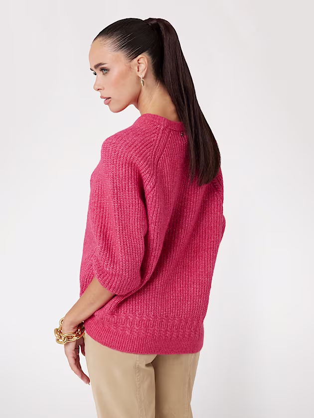 Crew neck wool blend sweater - GUESS