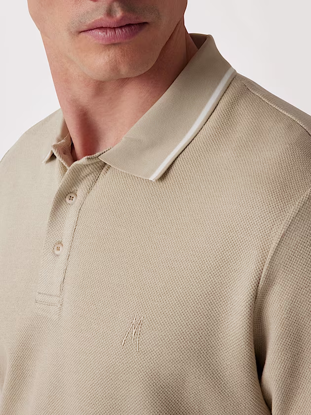 Marciano linen-blend polo shirt - GUESS