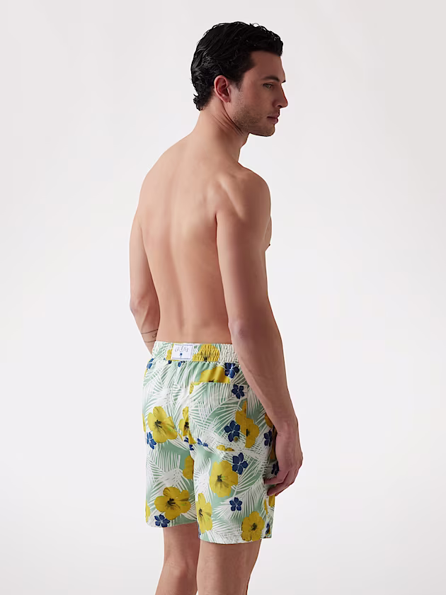 Floral-print swim trunks - GUESS