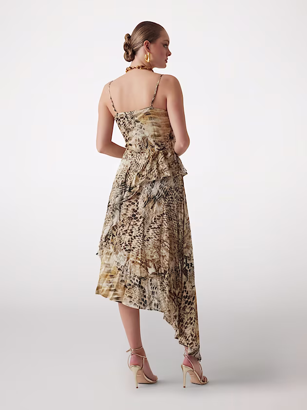 Animalier asymmetric dress Marciano - GUESS