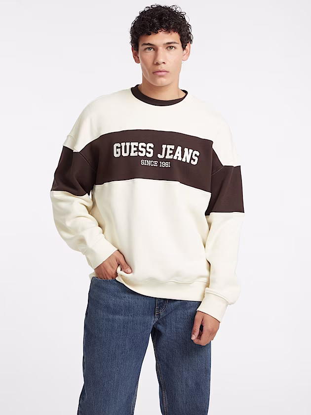 Horizontal Stripe Crewneck Sweatshirt - GUESS