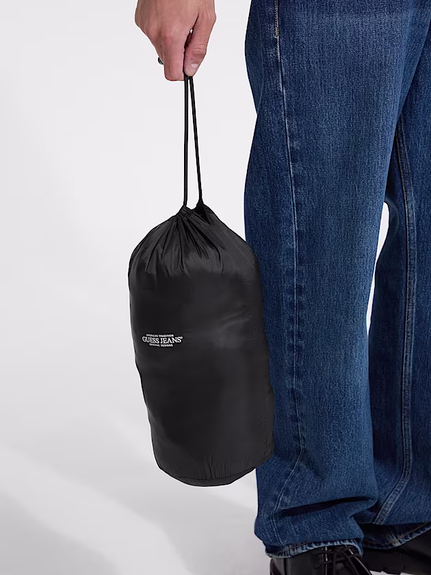 Nylon Hooded Puffer Jacket - GUESS