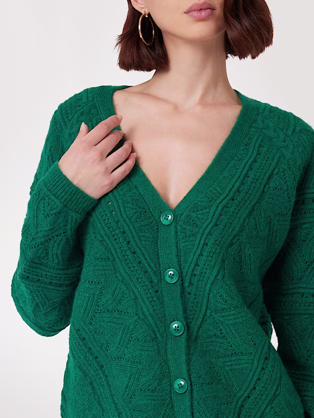 Alpaca wool-blend cardigan - GUESS