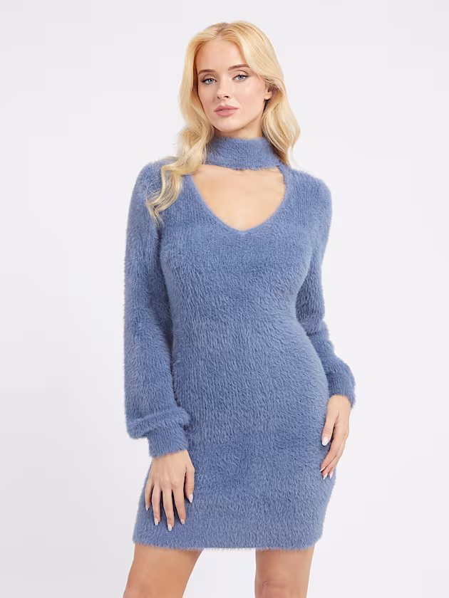 Fuzzy sweater mini dress - GUESS