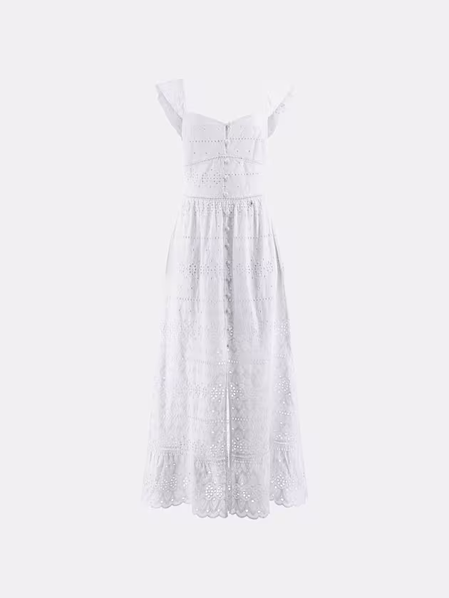 Long broderie anglaise dress - GUESS