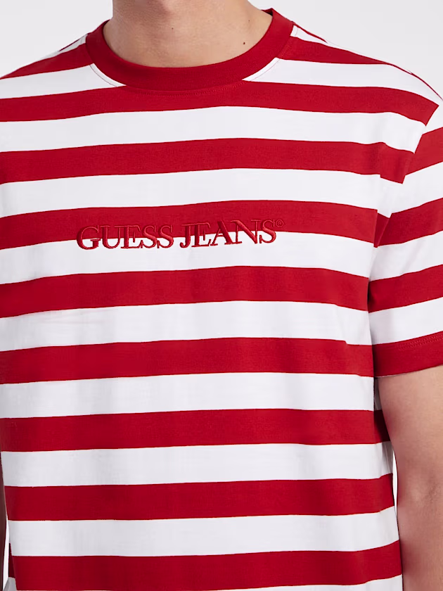 Striped Logo Tee - GUESS
