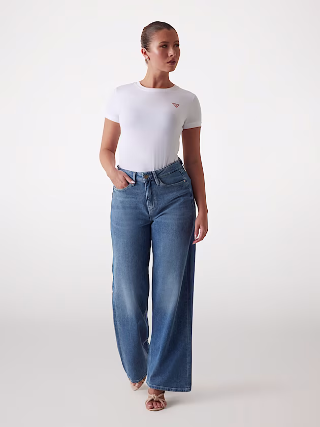 Small triangle logo stretch t-shirt - GUESS