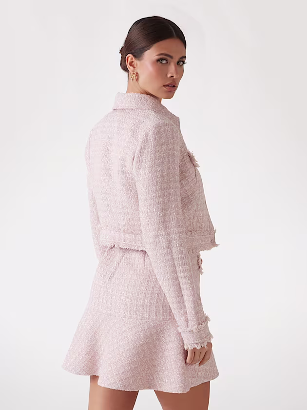 Cropped tweed jacket - GUESS