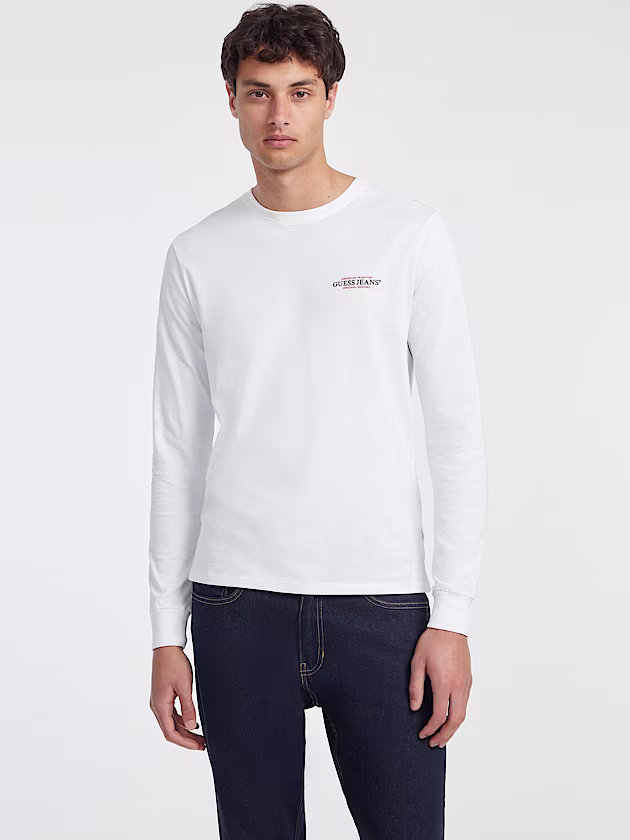 Slim American Tradition Long-Sleeve Tee - GUESS