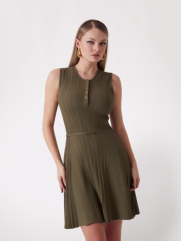 Marciano rib-knit mini dress - GUESS