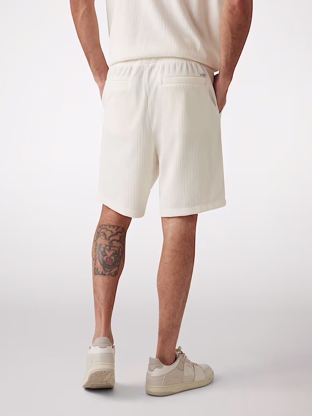 Textured knit regular-fit shorts - GUESS