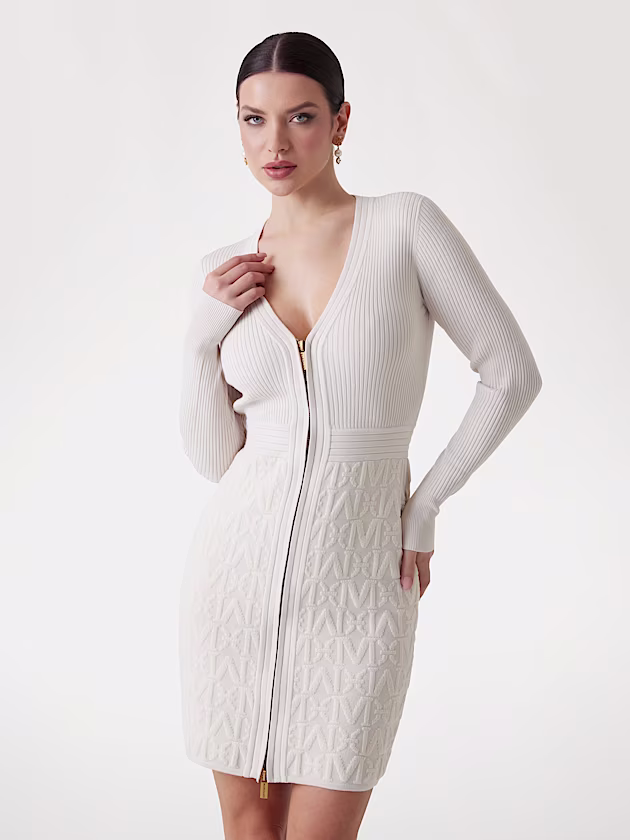 Marciano monogram sweater mini dress - GUESS