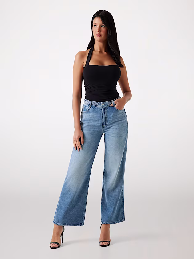 Braided wide leg jeans - GUESS