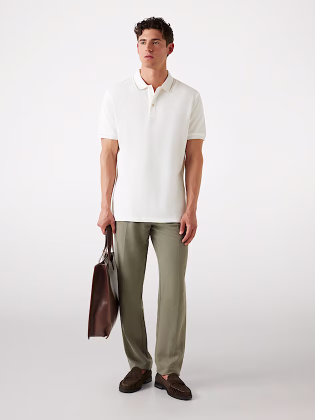 Marciano linen-blend polo shirt - GUESS