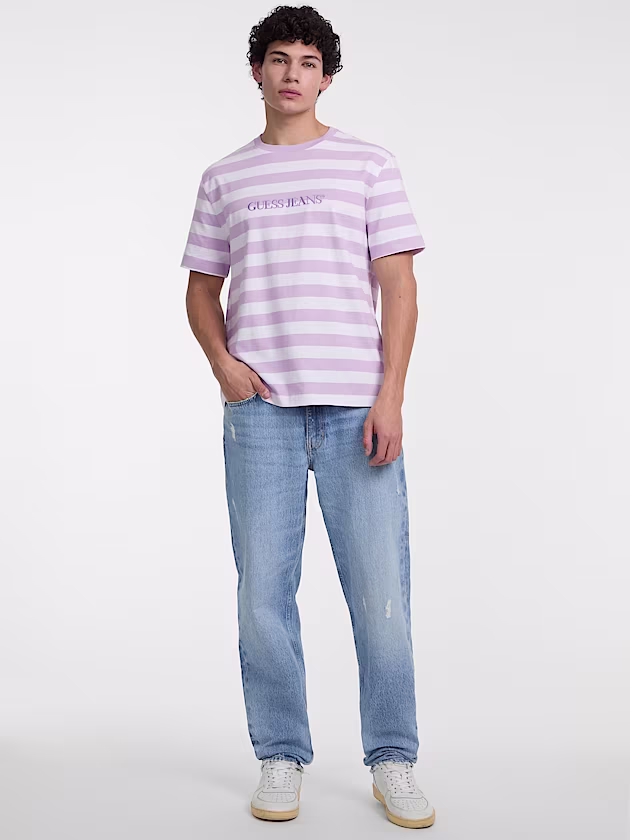 Striped Logo Tee - GUESS